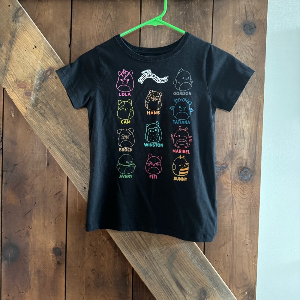 4/$12 Black Kids Shirt with Colorful Animal Graphics